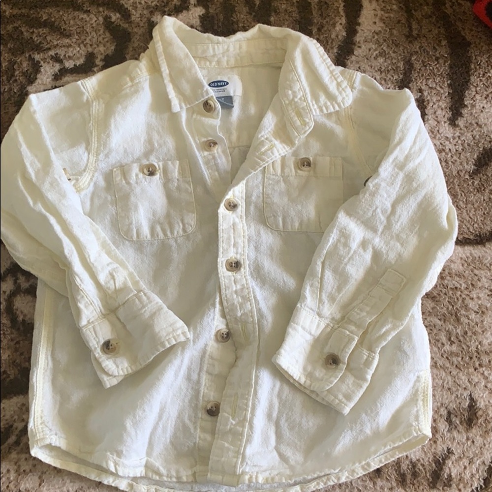 Old Navy light yellow Button Down Shirt